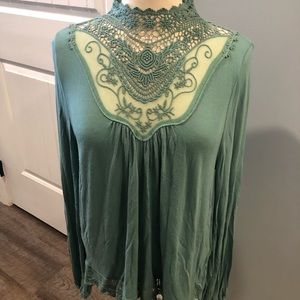Beautiful Victorian style mint green top
